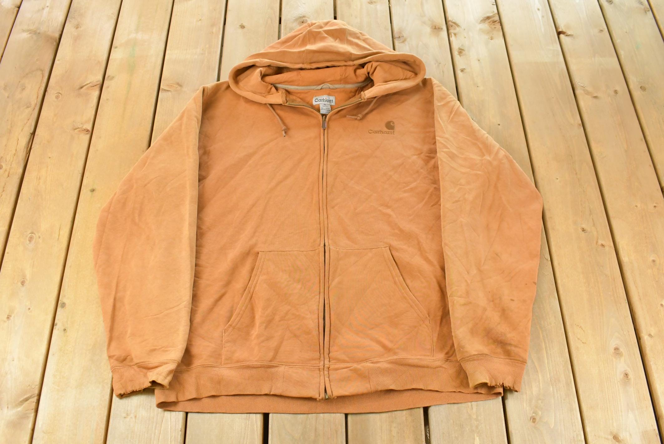 Vintage 1990s Carhartt Full Zip Hoodie Men's XL Tall