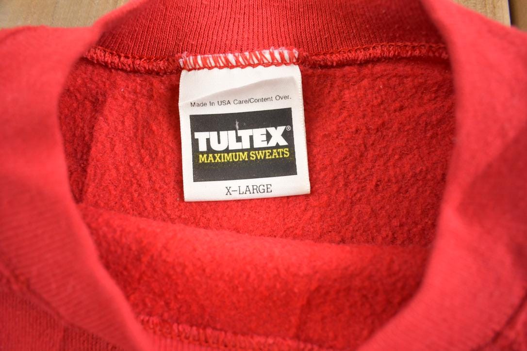 Vintage 1990s And To All a Good Night Christmas Tultex Crewneck Sweatshirt Made In USA