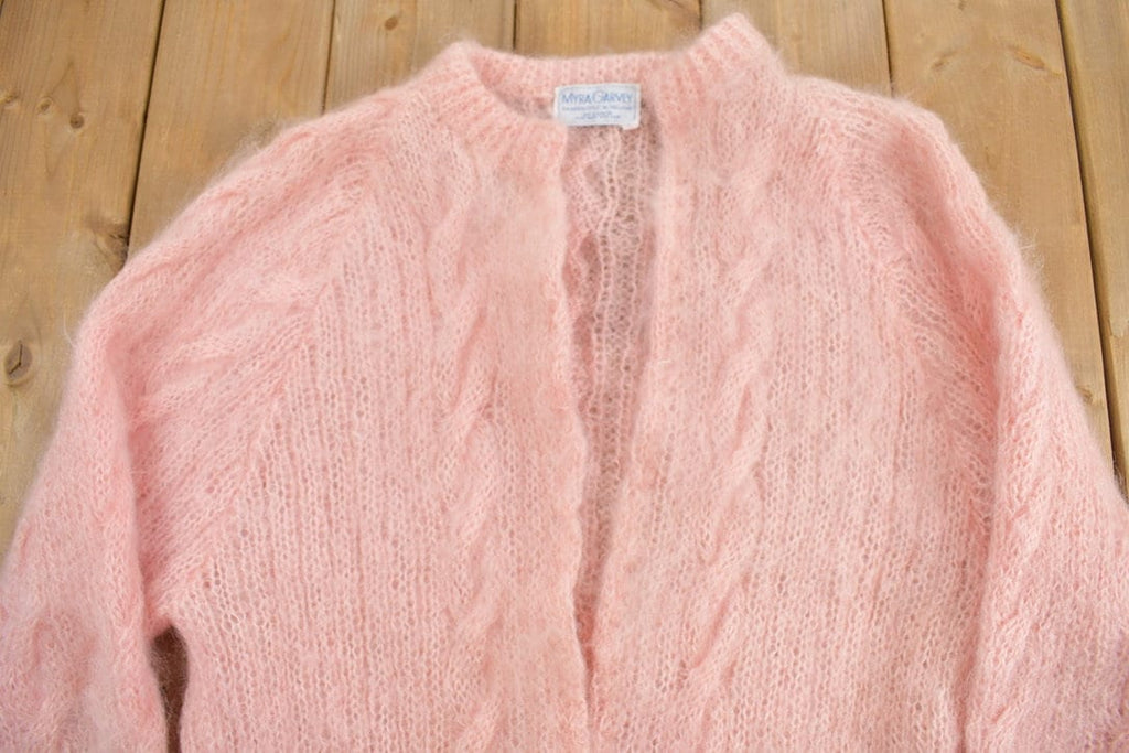 Vintage 1980s Hand Knitted Myra Garvey Cardigan Sweater