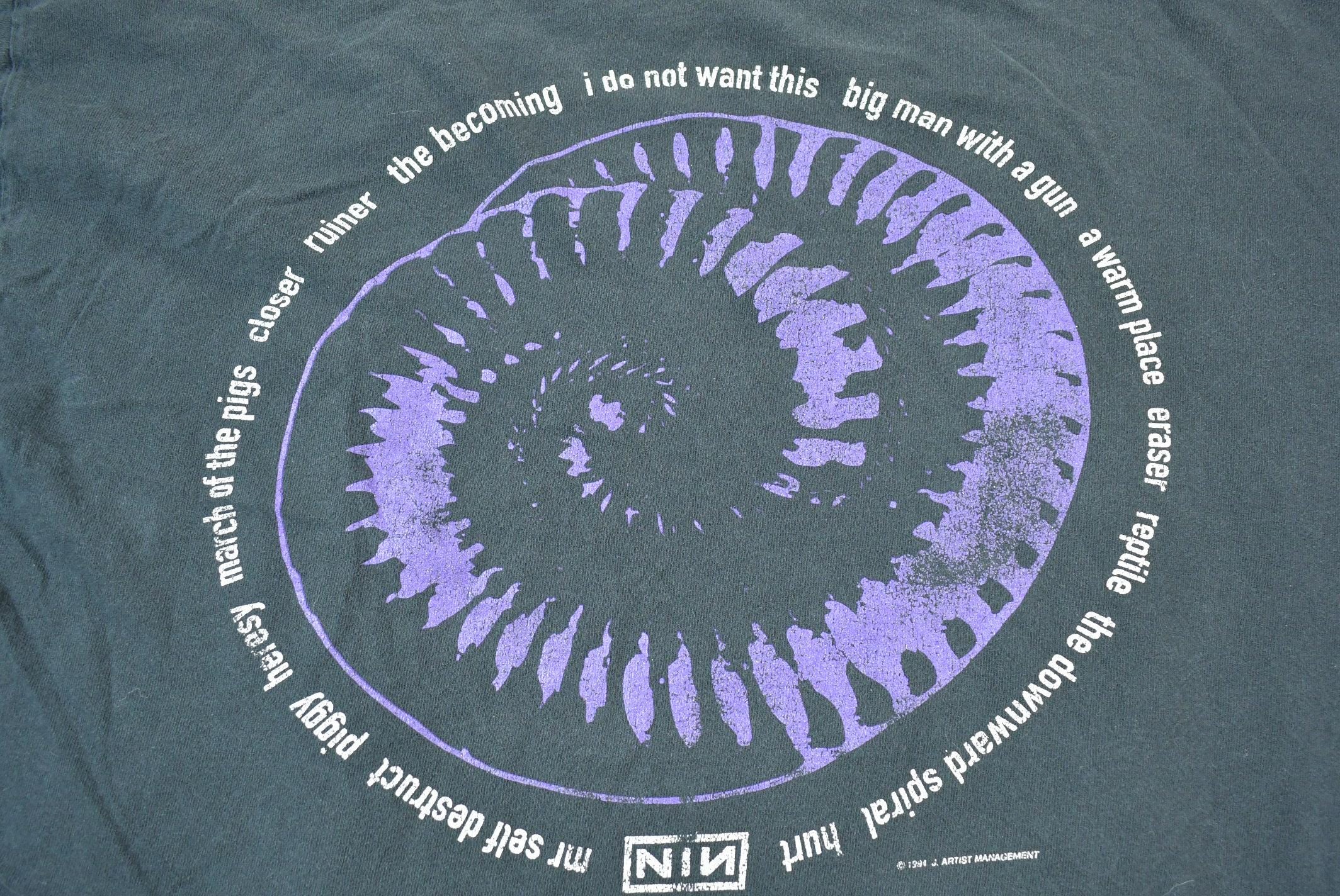 Vintage 1994 Nine Inch Nails The Downward Spiral Tour T-Shirt