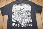 Vintage 1991 Bad Bones Skull Graphic T Shirt