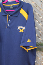 Vintage 1990s University Of Michigan Wolverines NCAA Starter Polo Shirt