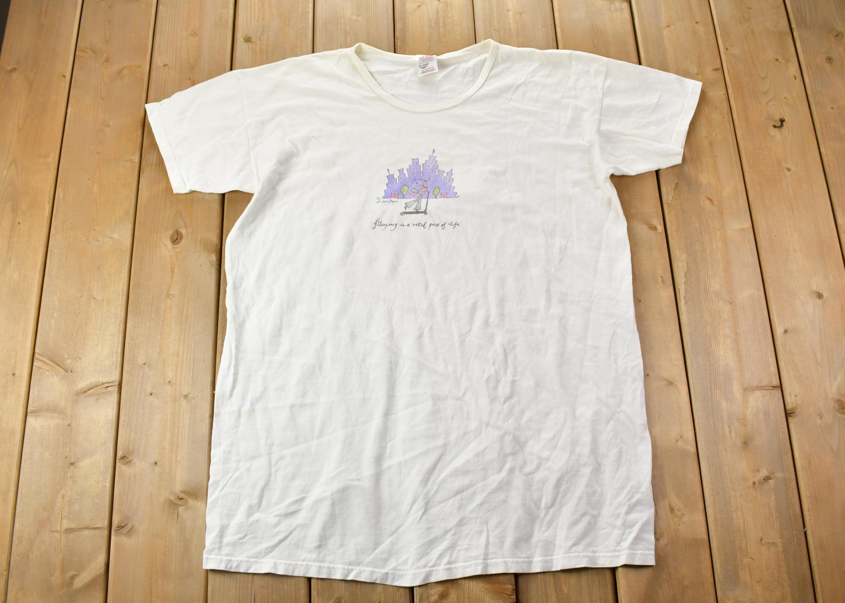Vintage 1990s Playing Graphic T-Shirt