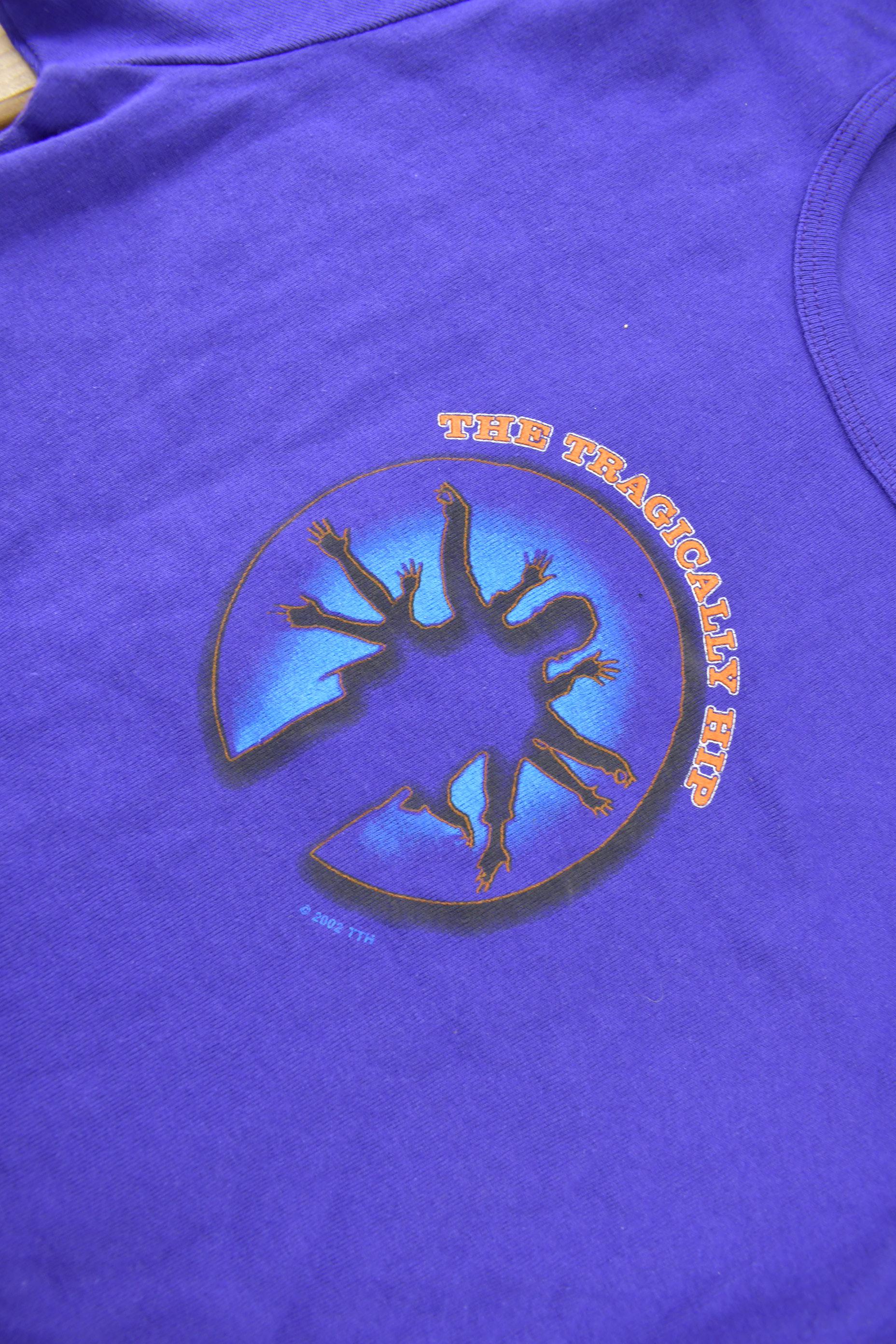 Vintage 2002 Deadstock The Tragically Hip In Violet Light Band Tee Size Woman's L