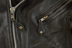 Vintage 1990s Biker Motorcycle Leather Jacket Men's Medium