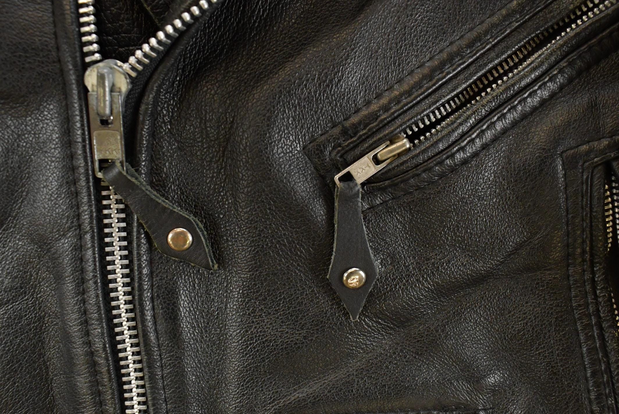 Vintage 1990s Biker Motorcycle Leather Jacket Men's Medium