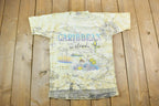 Vintage 1992 Caribbean Islands All Over Print Sneaky Tees Souvenir T-Shirt