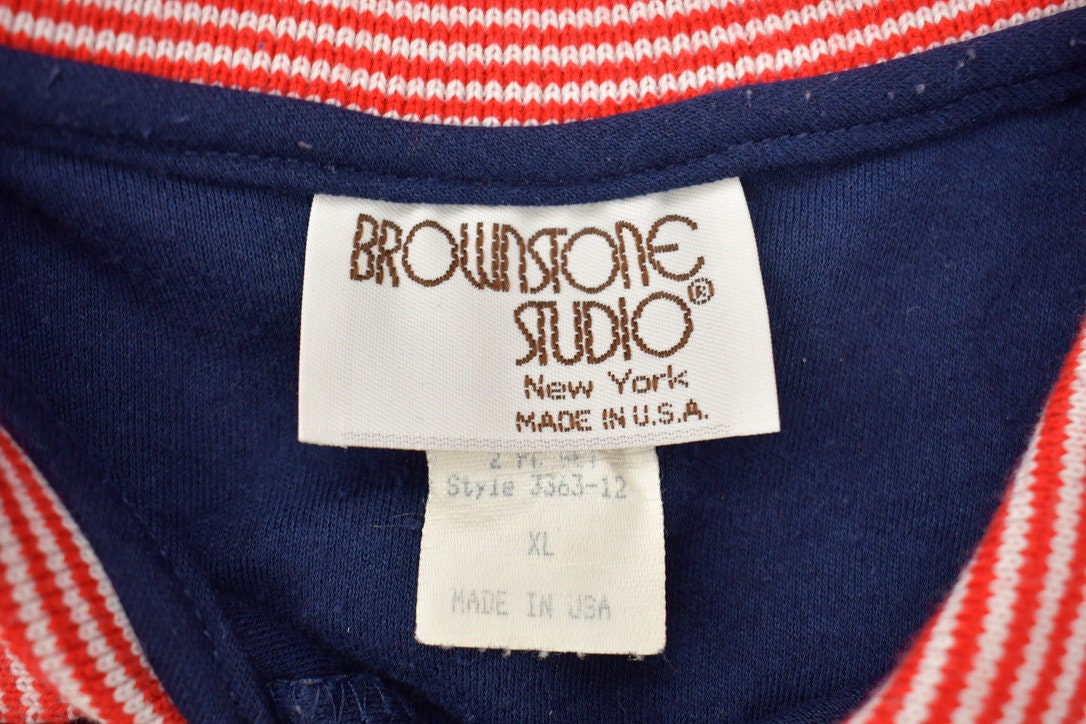 Vintage 1990s Brownstone Studio Patriotic Button Up Shirt
