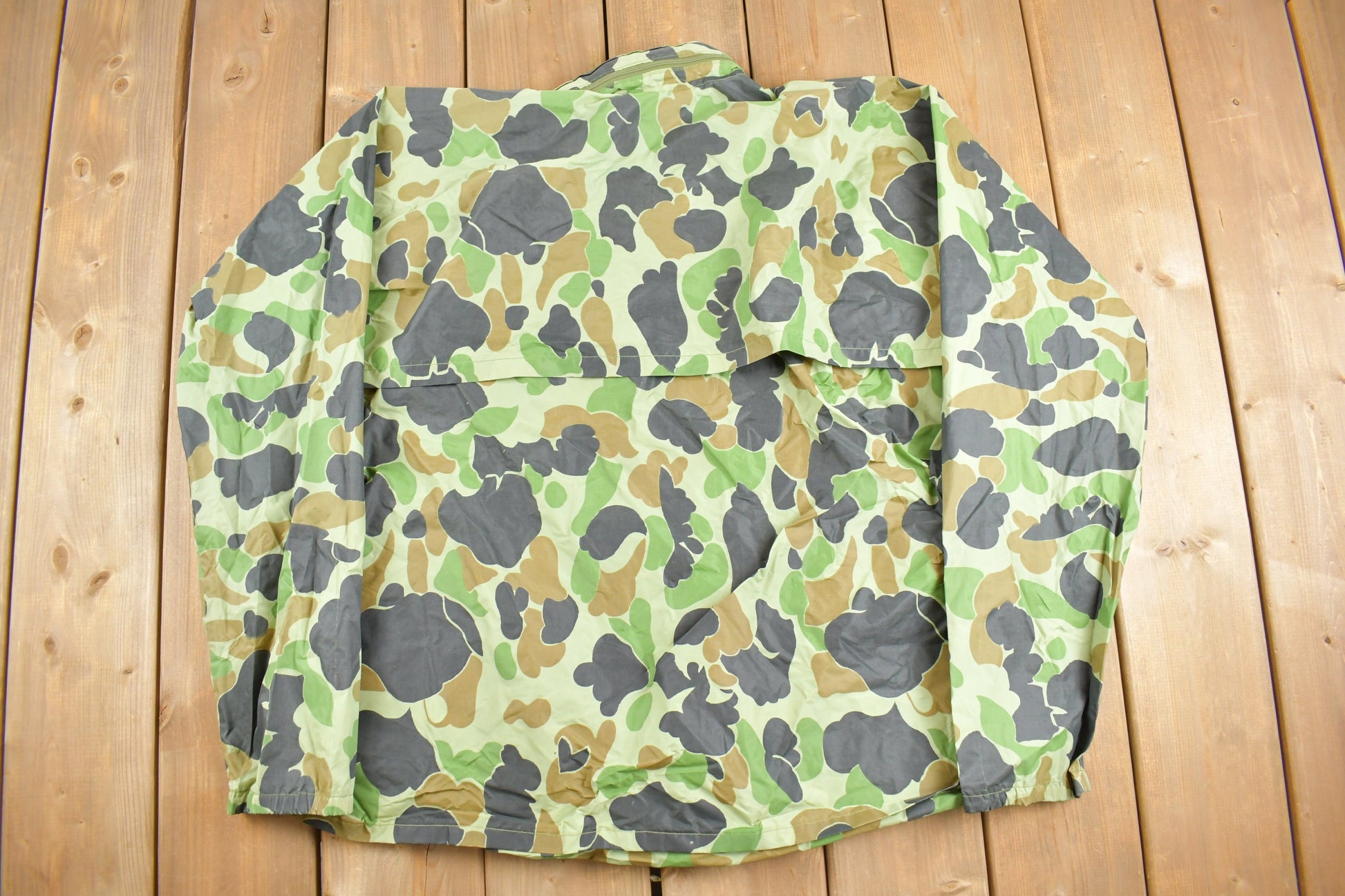 Vintage 1980s Sellers Inc Camo Windbreaker Jacket / Hunting Jacket / Rain Jacket / Streetwear / Light Jacket / Pride Zipper / Made in USA