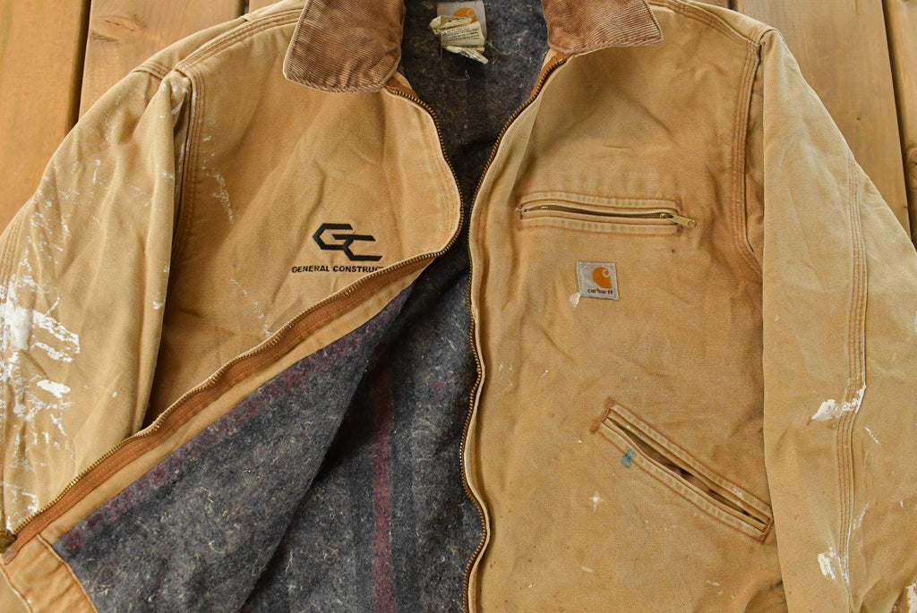 Vintage 1990s Carhartt Detroit Jacket Blanket Lined Men's Large