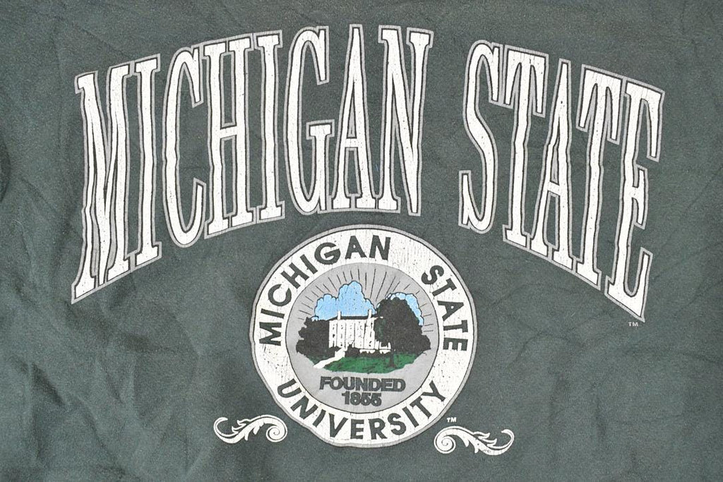 Vintage 1990s Galt Sand Michigan State University Crewneck Sweater Womens Cropped XL