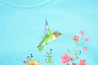 Vintage 1990s Hummingbird Floral Print Cute Crewneck Sweater