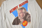 Vintage 1985 Kenny Rogers The '85 Tour Light Weight Graphic Hoodie Made In USA
