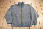 Vintage 1980s LL Bean Full Zip Grey Fleece Sweatshirt