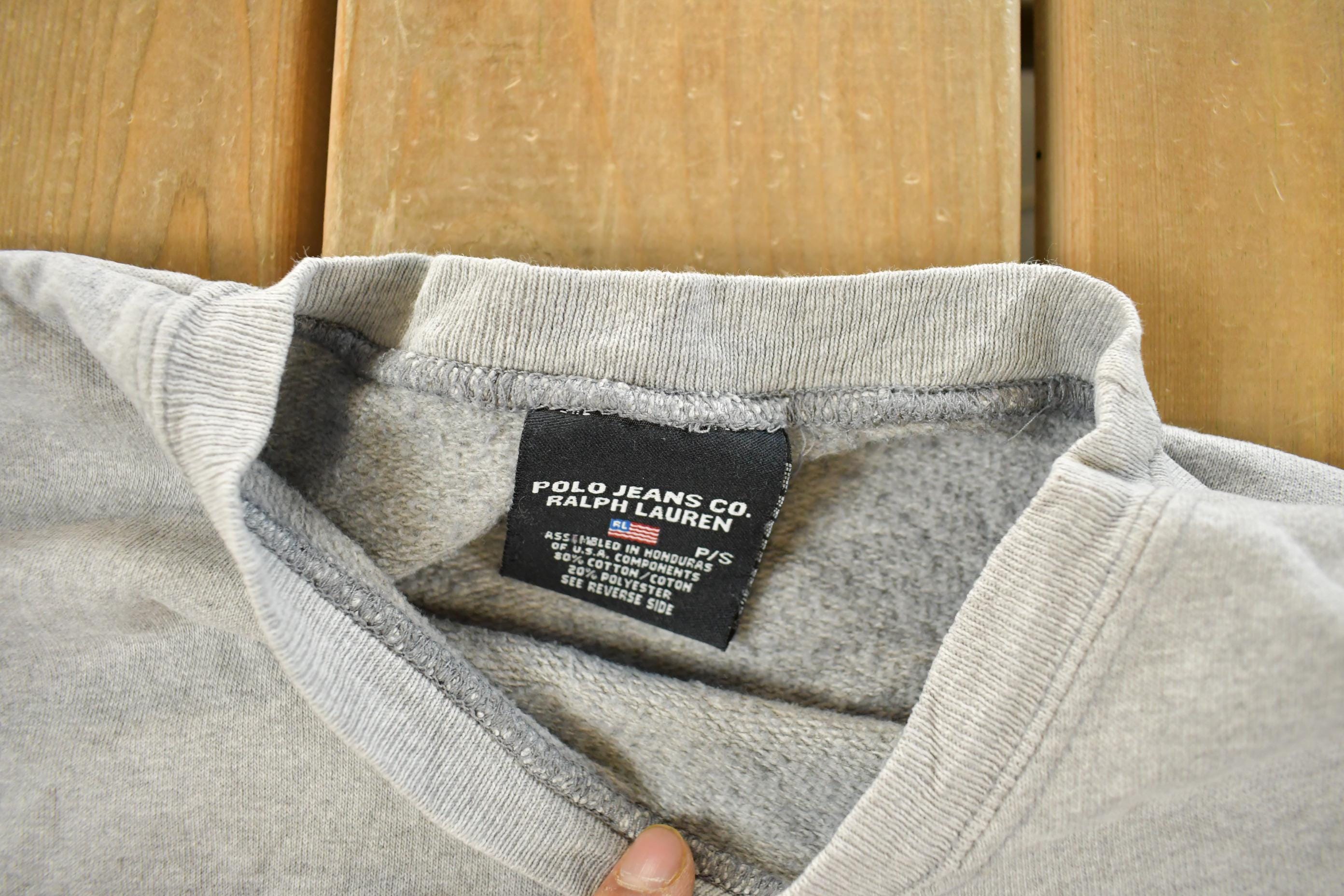 Vintage 1990s Polo Jeans Co Flag Crewneck Sweatshirt Men's Small