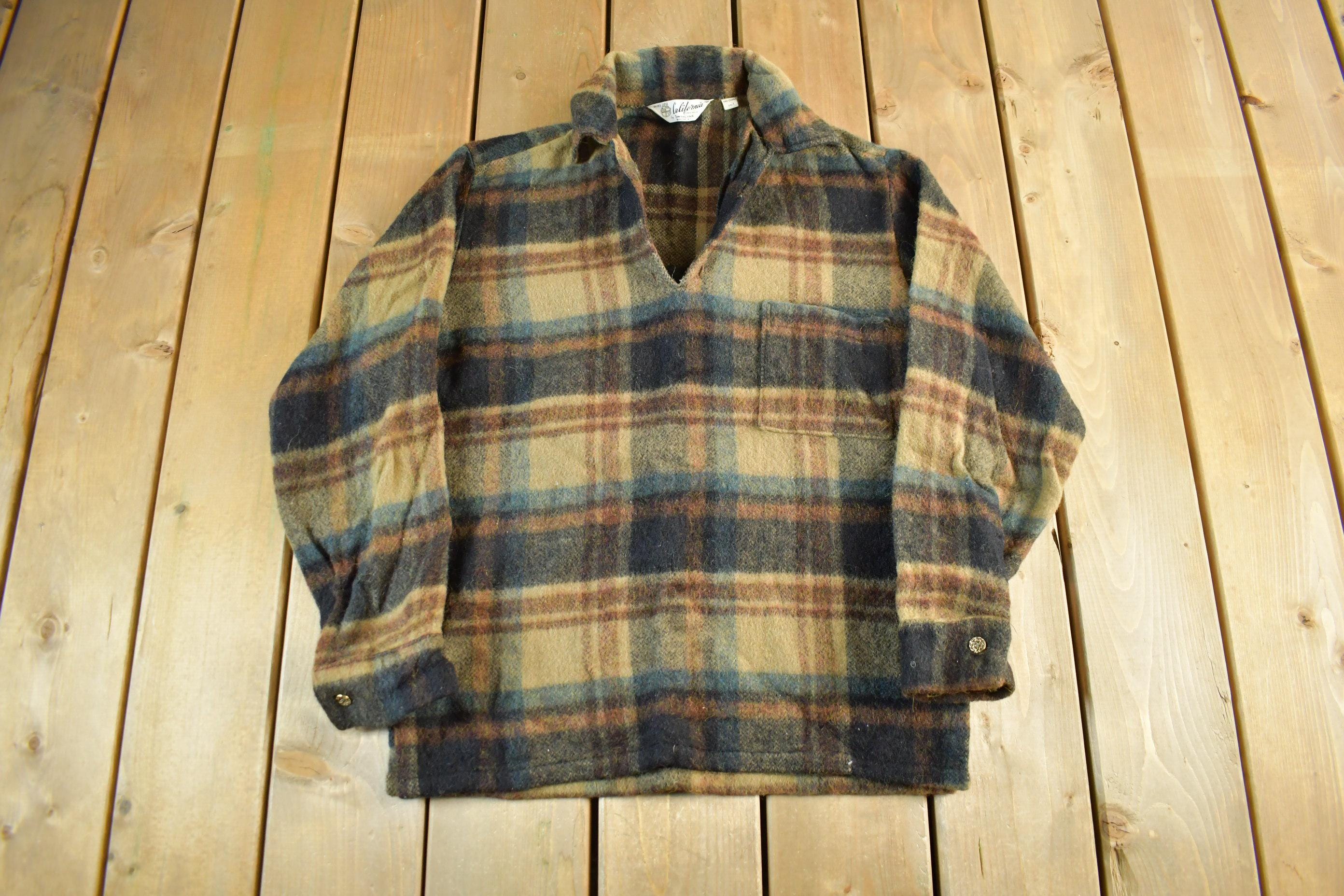 Vintage 1970s California Originals Townline Wool Flannel Jacket Men's Small