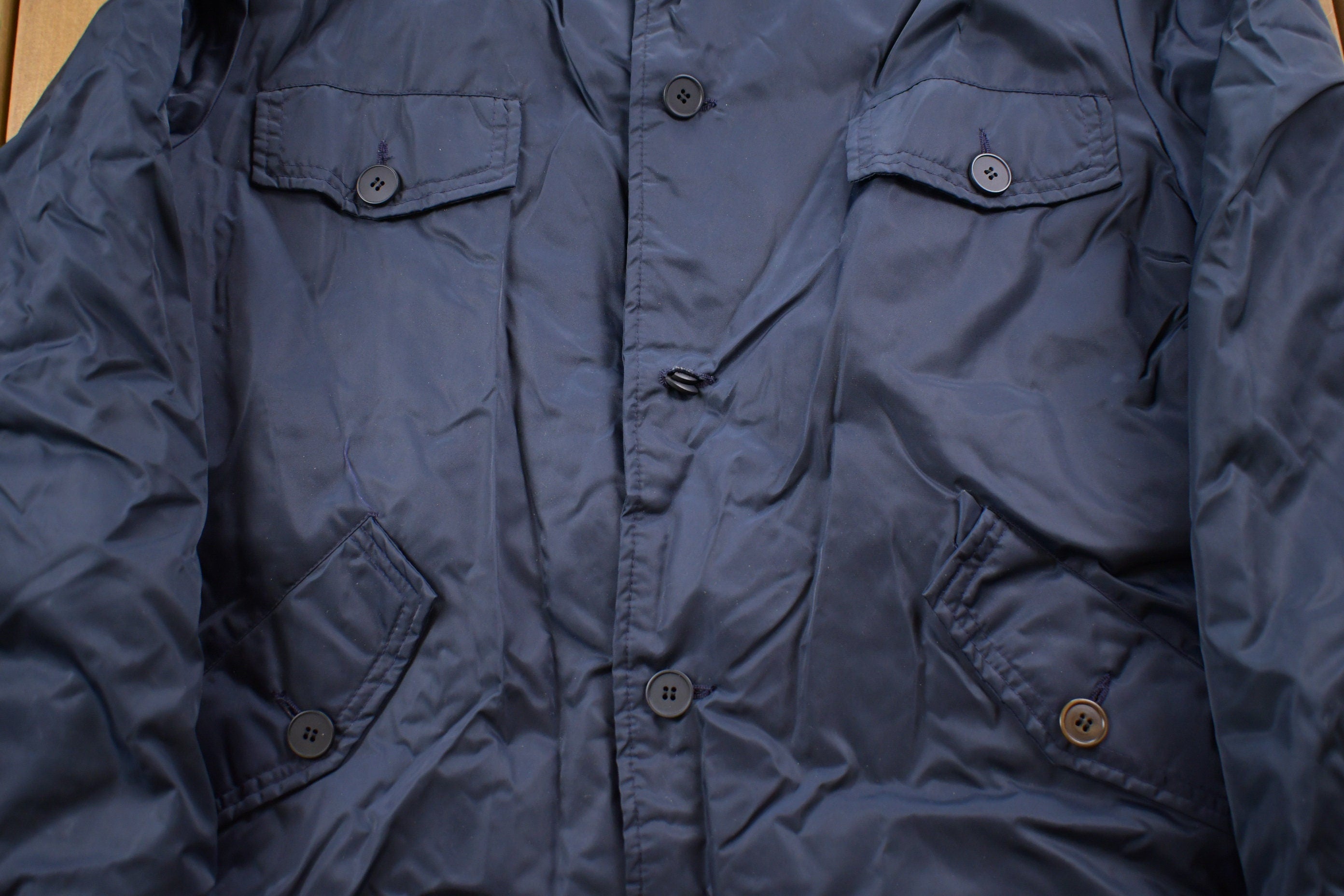 Vintage 1980s Nylon CBC Costume Puffer Jacket