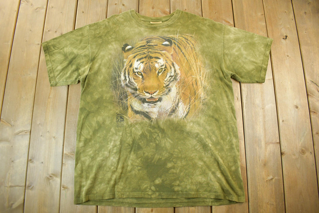 Vintage 1999 The Mountain Tiger Souvenir Graphic Print T-Shirt Men's XL