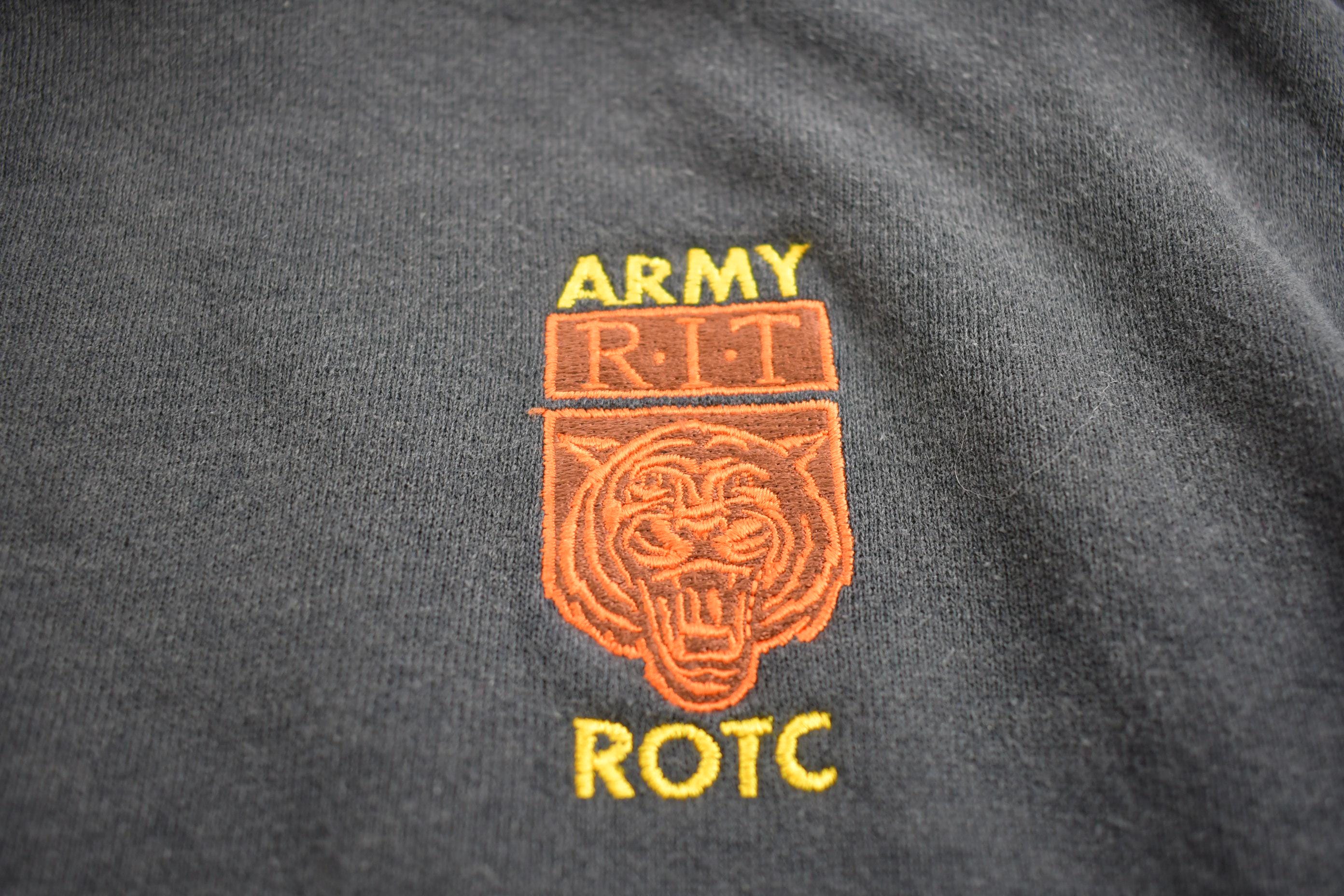 Vintage 1990s Lee Heavyweight Army ROTC Crewneck Sweatshirt Made In