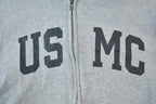 Vintage 1990s USMC University Collegiate Zip Up Hoodie