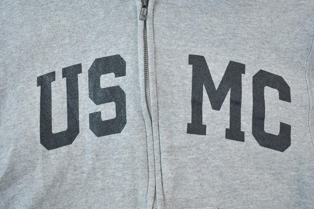 Vintage 1990s USMC University Collegiate Zip Up Hoodie
