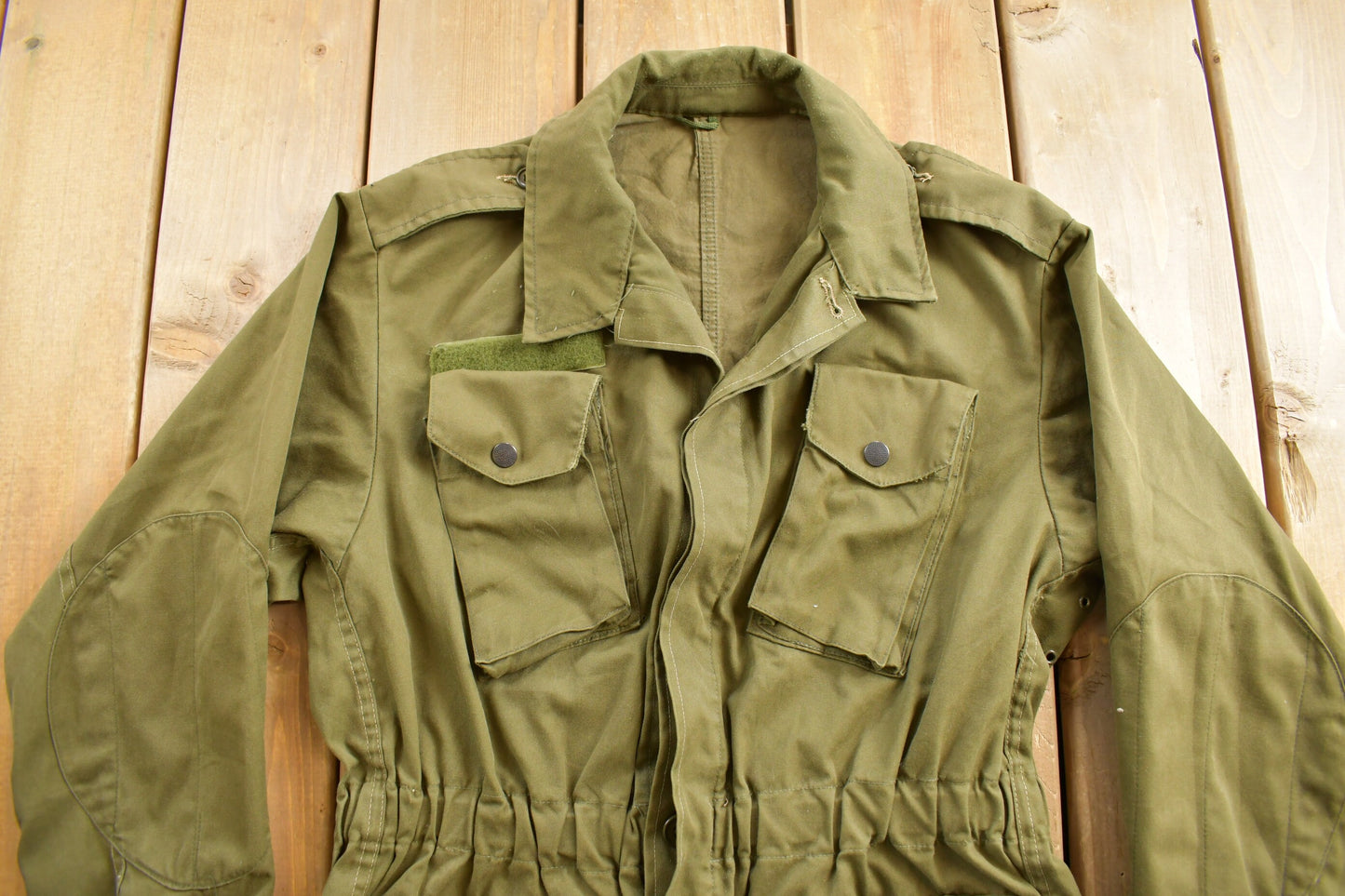 Vintage 1980s Military / Button Up Jacket / US Army Green / Vintage Army / Streetwear Fashion / Army Jacket