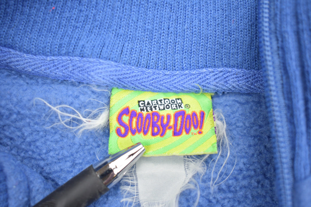 Vintage 1990s Scooby Doo Cartoon Network Quarter Zip Fleece Sweater