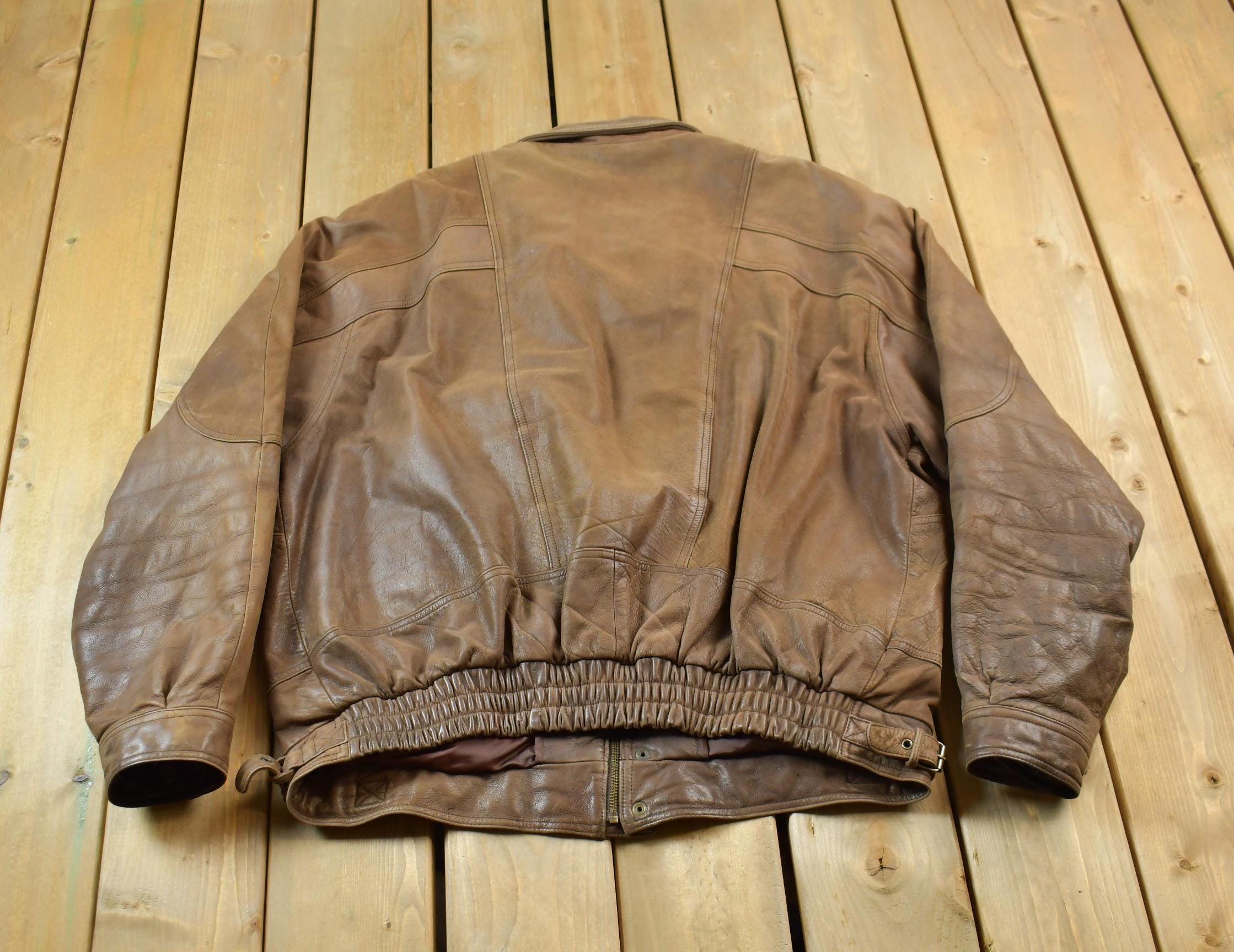 Vintage 1980s Georgetown Brown Leather Jacket