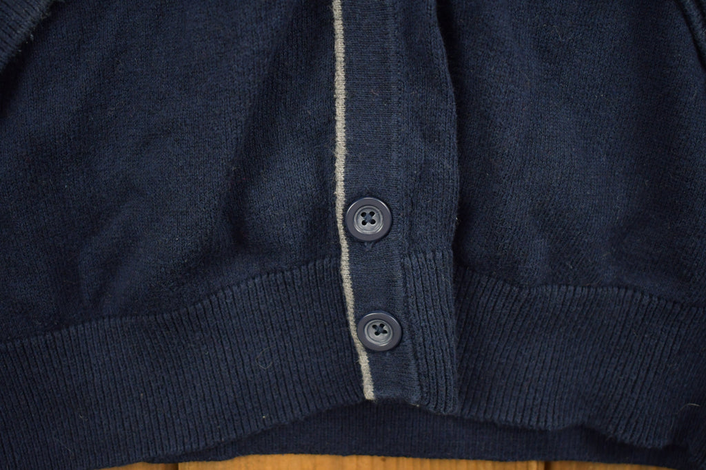 Vintage 1990s Royal Class Knitted Blue Cardigan Sweater