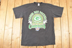 Vintage 1996 Logo 7 Green Bay Packers Super Bowl Champions NFL T-Shirt Men's L