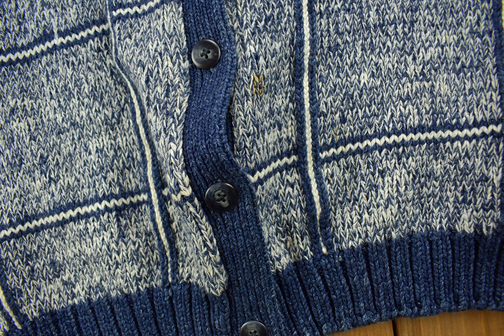 Vintage 1990s Ruff Hewn Patchwork Knitted Cardigan Sweater