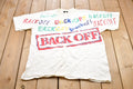 Vintage 1990s Back Off All Over Print Graphic T-Shirt