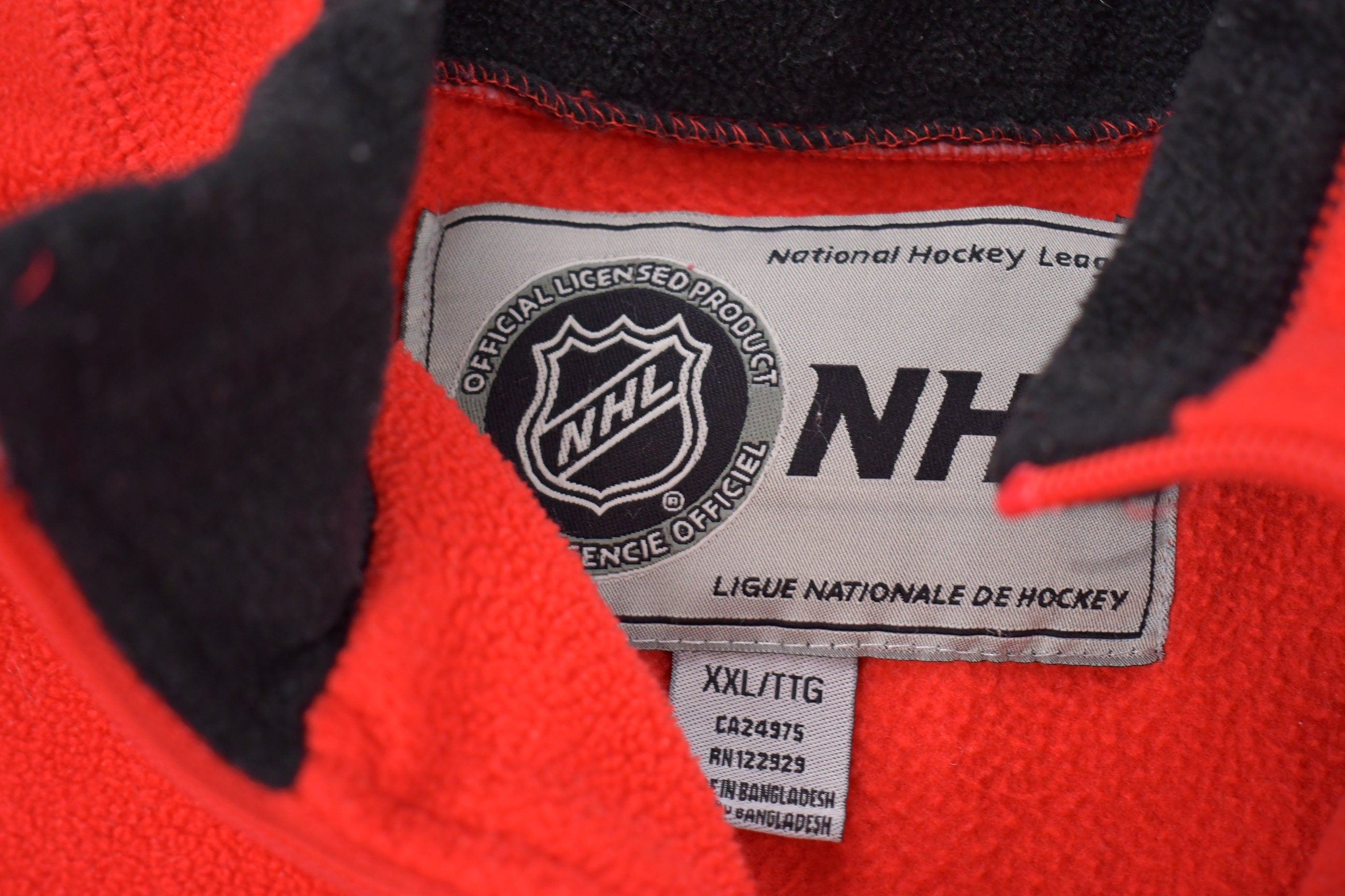Vintage 1990s Ottawa Senators NHL Quarter Zip Embroidered Fleece Sweater