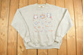 Vintage 1990s Country Cooking Theme Grey Crewneck Sweatshirt