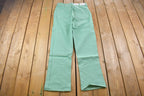 Vintage 1980's Seafoam Green Straight Leg Jeans 33 x32