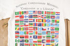 Vintage 1990s Compassion As A Lifestyle Souvenir Multi Flag FAB T-Shirt Men's S