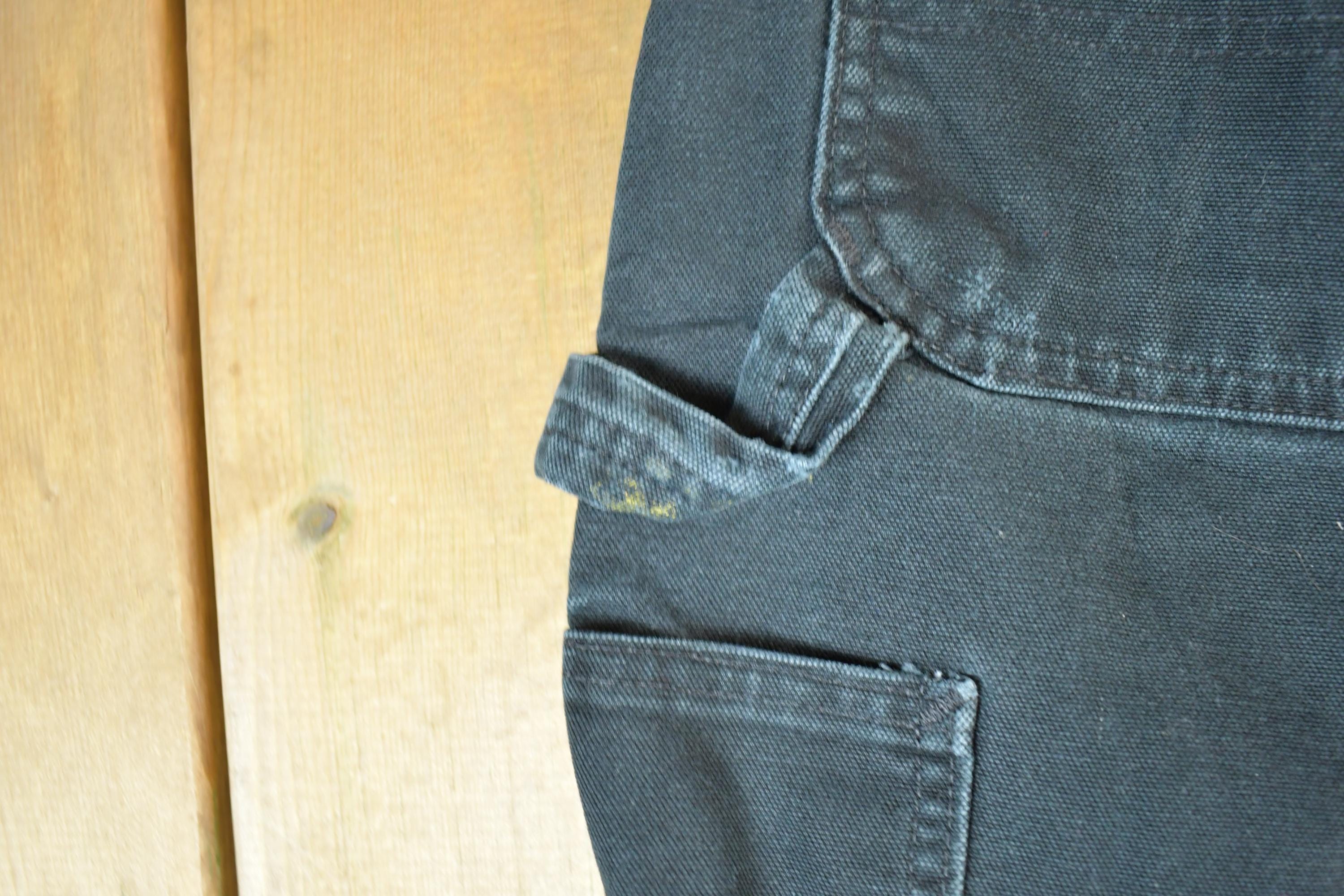 Vintage 1990s Black Carhartt Denim Work Jeans Size 38 x 32