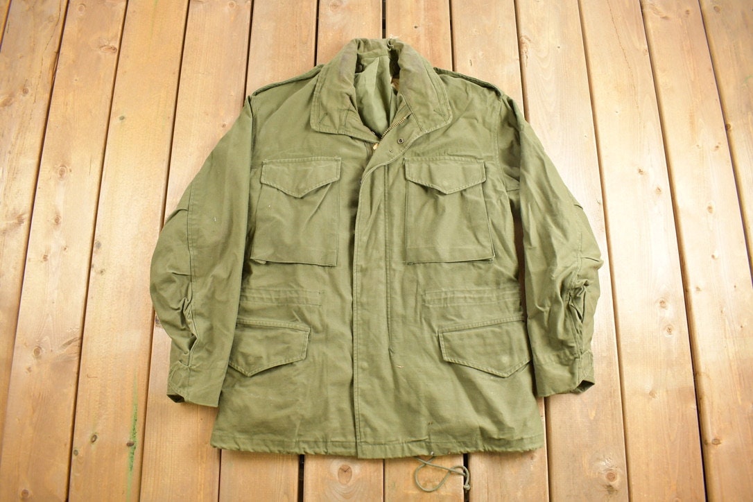 Vintage 1967 Military Army Sateen Field Jacket