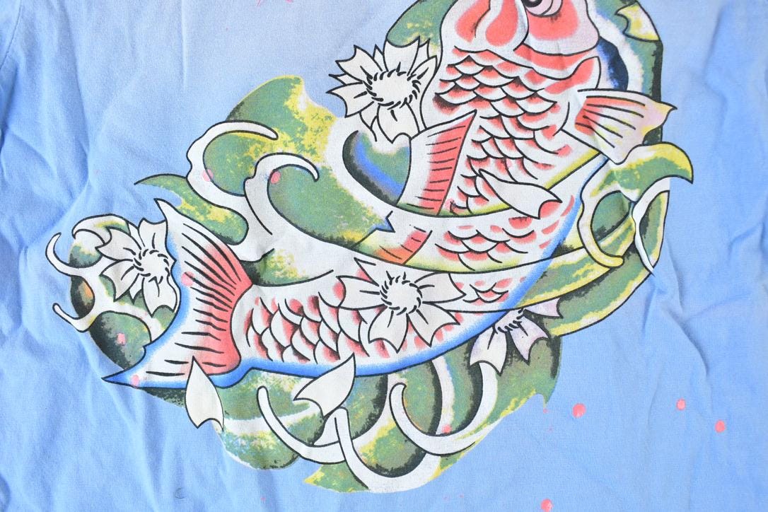Deastock Women Vintage Vigoss Y2K Koi Fish T-Shirt