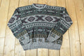 Vintage 1990s Expressions Knit Abstract Pattern Crewneck Sweater