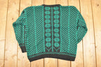 Vintage 1990s Stitch By Stitch AOP Abstract Knit Crewneck Sweater Men's L