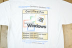 Vintage 2000 Microsoft Certified For Windows Logo Souvenir T-Shirt Mens L