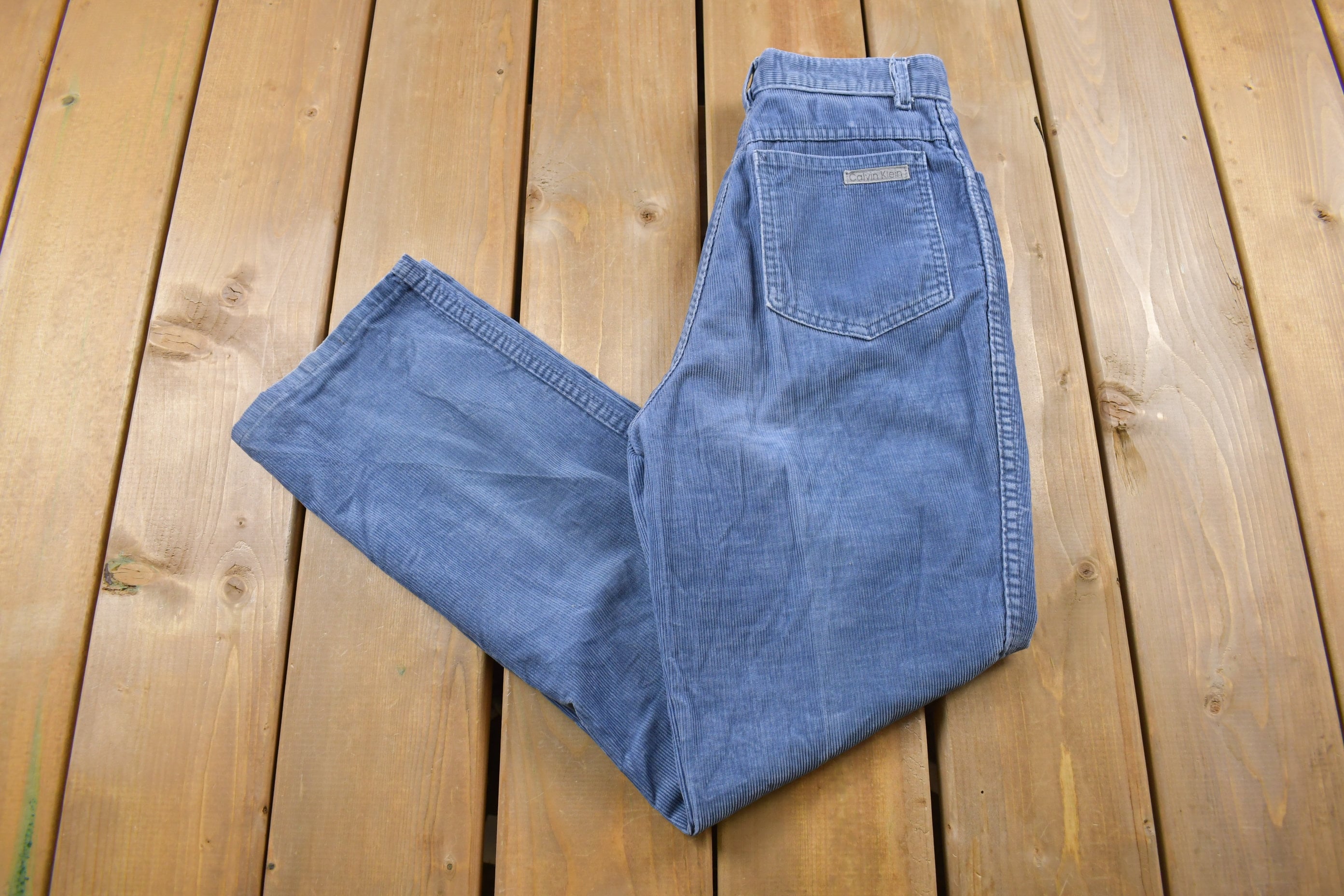 Vintage 1990's Calvin Klein Corduroy Straight Leg Pants 25 x 27