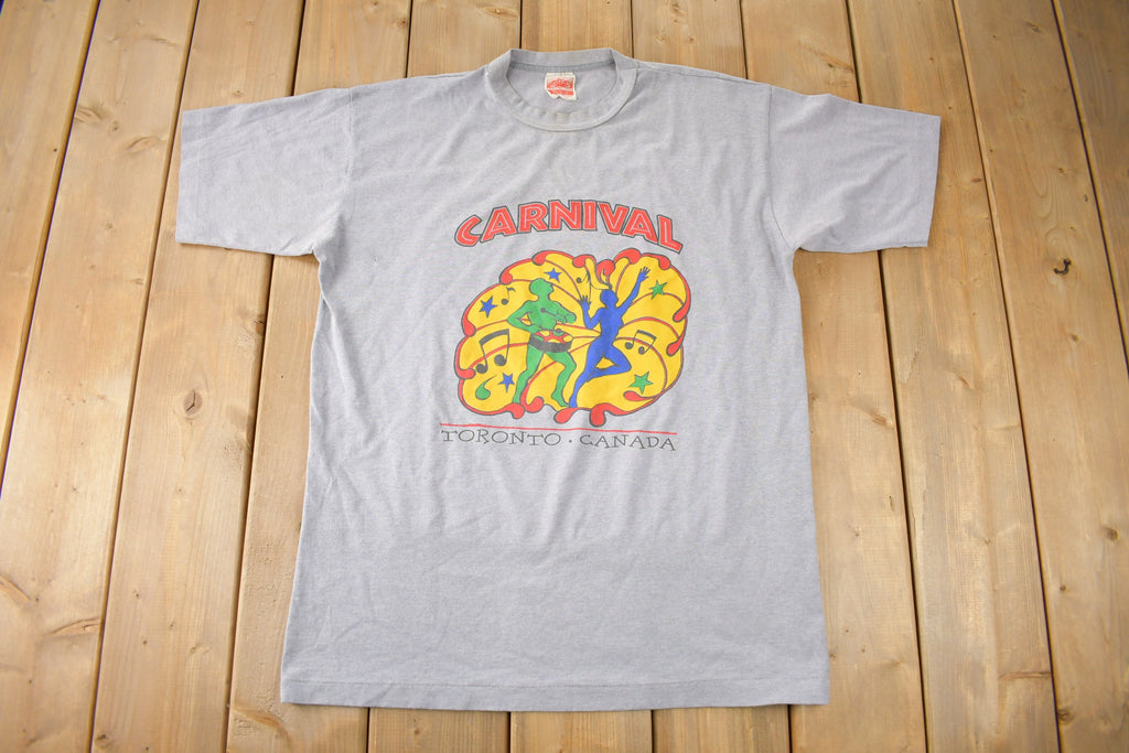 Vintage 1990s Toronto Carnival Souvenir Travel T Shirt Made In Canada