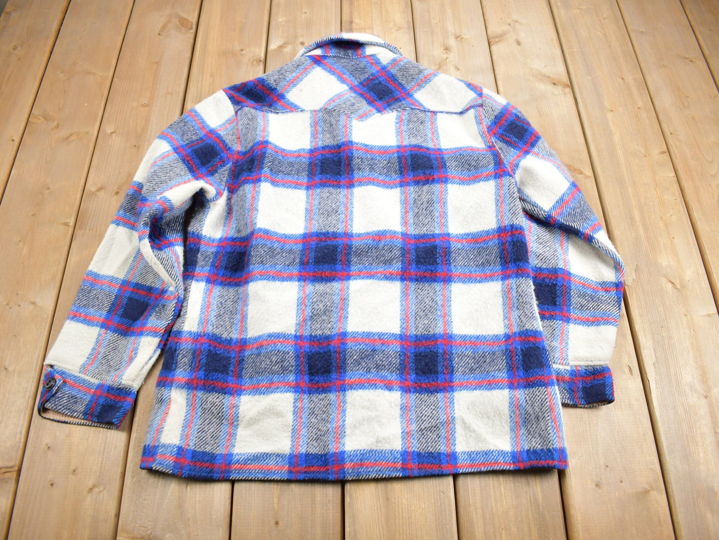 Vintage 1980s North Country Plaid Flannel Shirt / 80s Button Up / Vintage Flannel / Plaid Shirt / Button Down