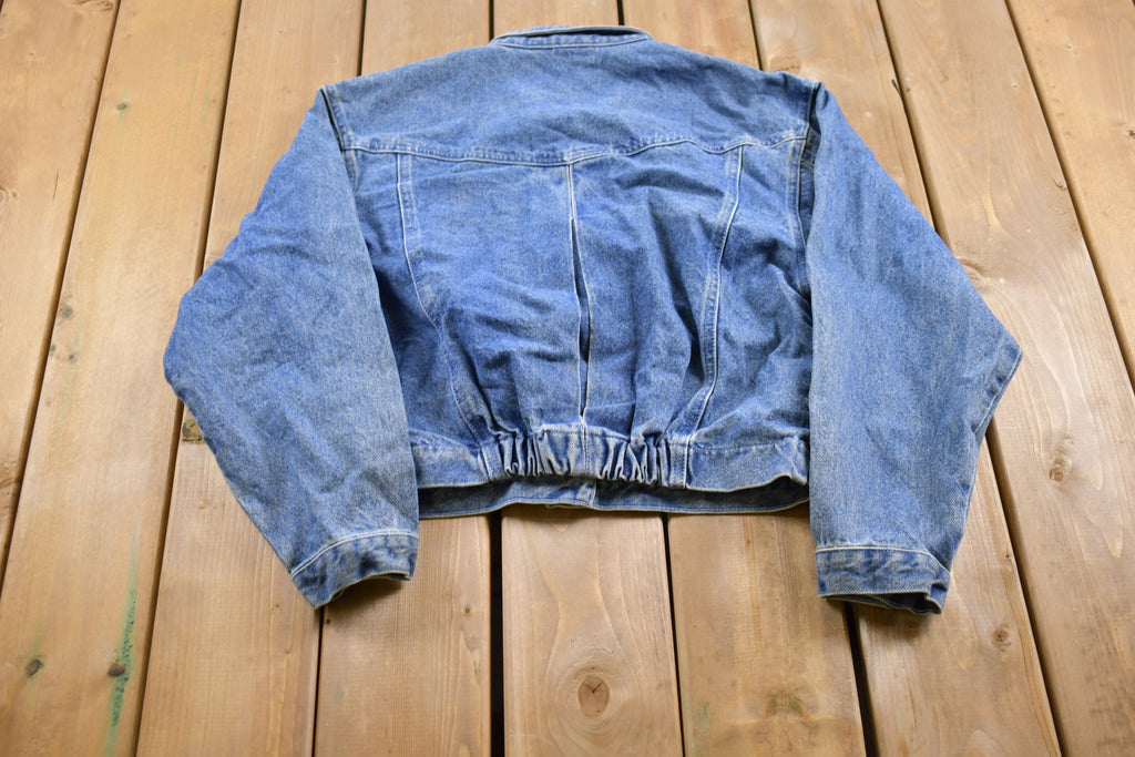 Vintage 1990s Ivana Cow Print Denim Jean Jacket