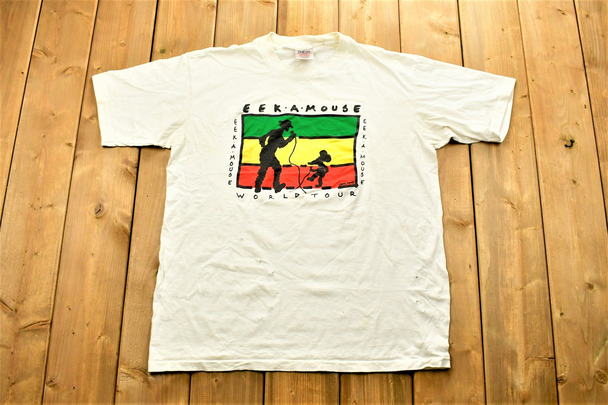 Vintage 90's EEK A MOUSE World Tour Reggae Band T-shirt