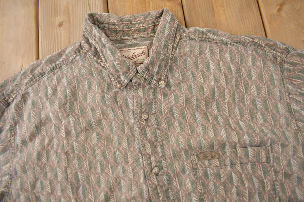 Vintage 1990s Woolrich All Over Print Button Up Shirt Size XL
