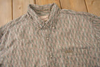 Vintage 1990s Woolrich All Over Print Button Up Shirt Size XL