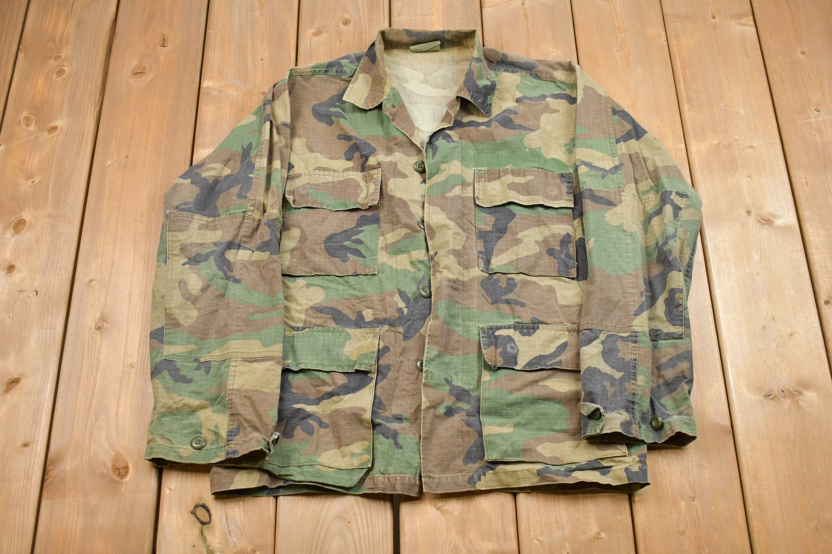 Vintage Military Button Up Jacket